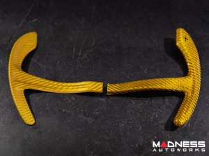 Alfa Romeo Giulia Paddle Shifter Covers - Carbon Fiber - Yellow Candy Alfa Romeo Giulia Paddle Shifter Covers - Carbon Fiber - Yellow Candy